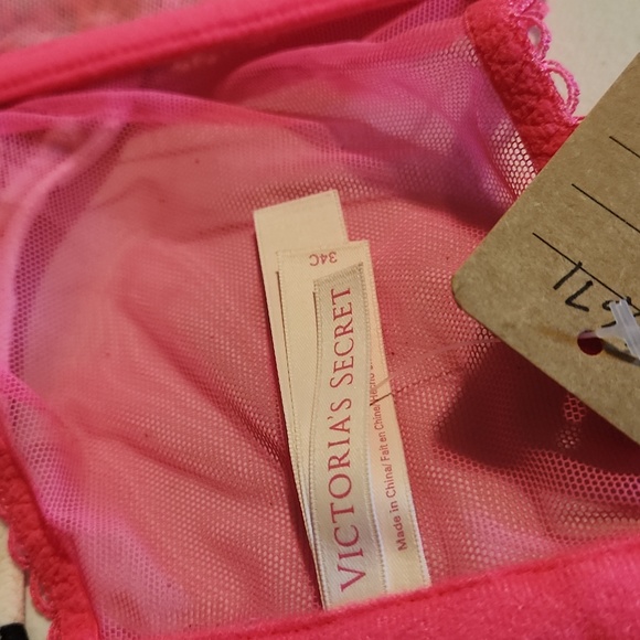 Victorias Secret Hot Pink Lace Bustier Bra (0671) - Picture 5 of 5